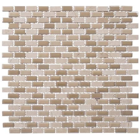 Andova Tiles SAMPLE-Bisterio Eclair 1/2 in. x 1 in. Porcelian Mosaic Wall Tile SAM-ANDBIS958